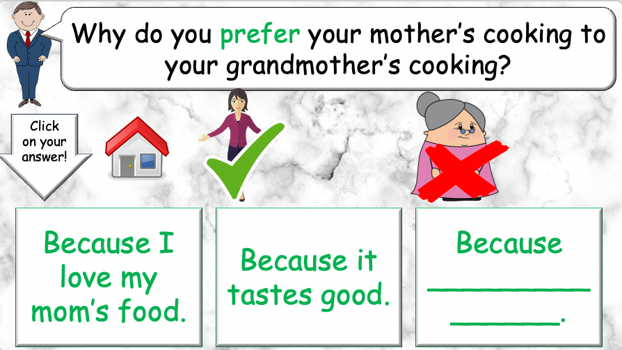 Grade 4 - ESL Lesson - Different Preferences - PowerPoint Lesson