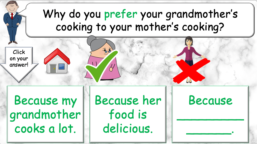 Grade 4 - ESL Lesson - Different Preferences - PowerPoint Lesson