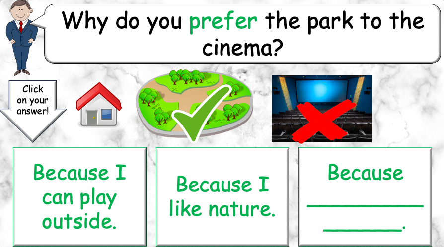 Grade 4 - ESL Lesson - Different Preferences - PowerPoint Lesson