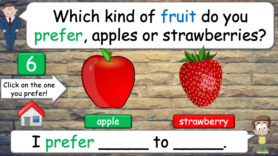 Grade 4 - ESL Lesson - Different Preferences - PowerPoint Lesson
