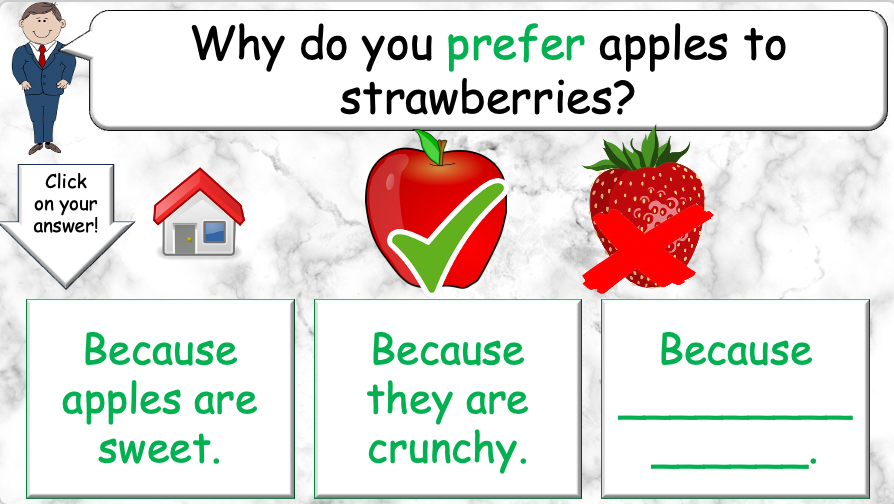 Grade 4 - ESL Lesson - Different Preferences - PowerPoint Lesson
