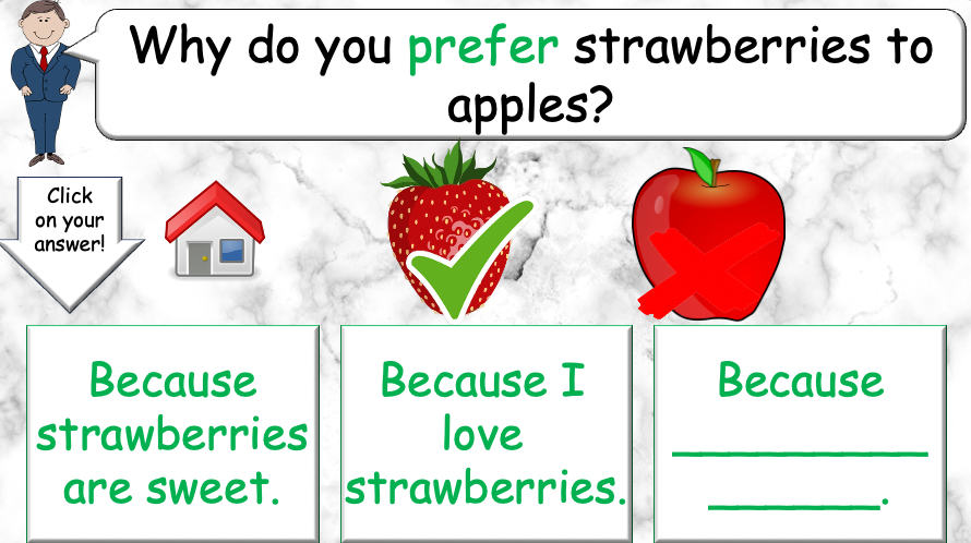 Grade 4 - ESL Lesson - Different Preferences - PowerPoint Lesson