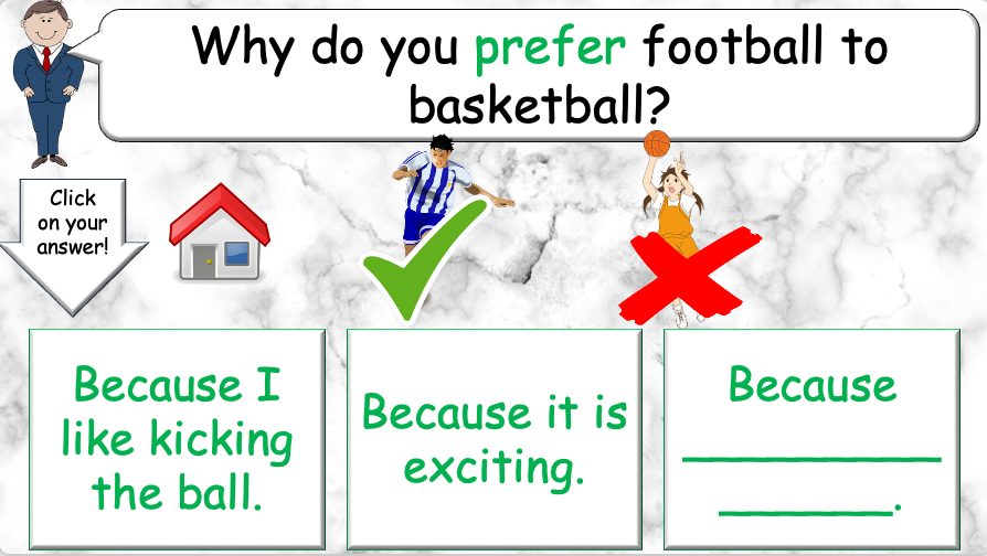Grade 4 - ESL Lesson - Different Preferences - PowerPoint Lesson