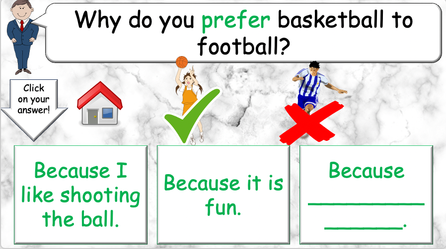 Grade 4 - ESL Lesson - Different Preferences - PowerPoint Lesson