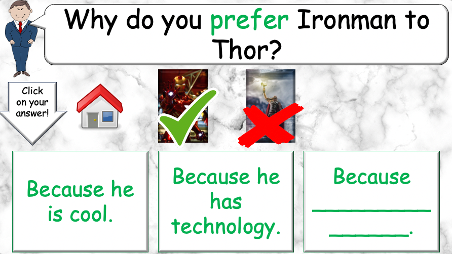 Grade 4 - ESL Lesson - Different Preferences - PowerPoint Lesson