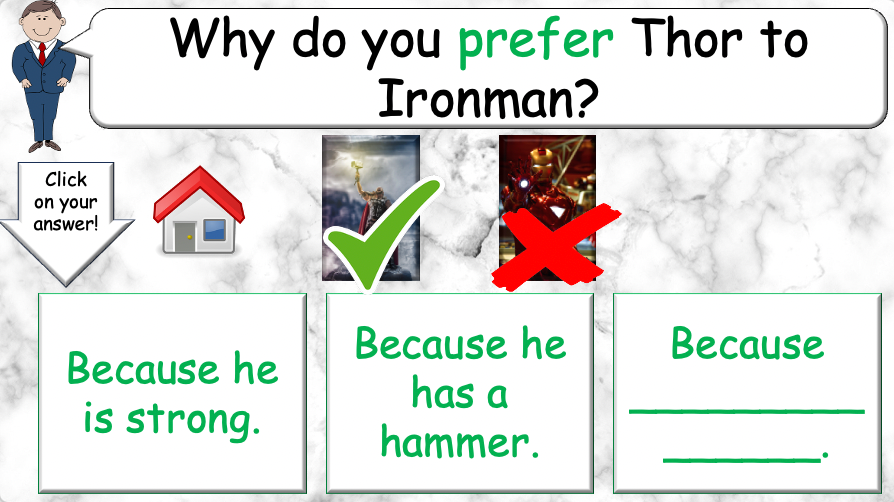 Grade 4 - ESL Lesson - Different Preferences - PowerPoint Lesson