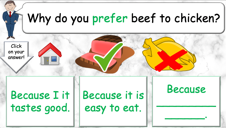 Grade 4 - ESL Lesson - Different Preferences - PowerPoint Lesson
