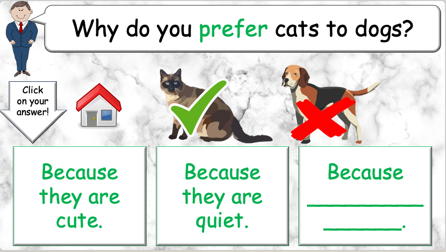 Grade 4 - ESL Lesson - Different Preferences - PowerPoint Lesson