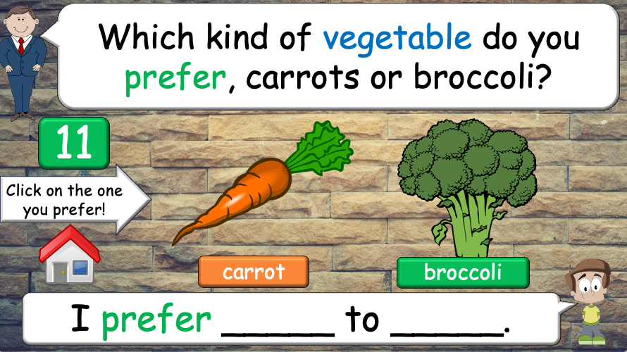 Grade 4 - ESL Lesson - Different Preferences - PowerPoint Lesson
