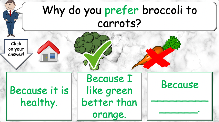 Grade 4 - ESL Lesson - Different Preferences - PowerPoint Lesson