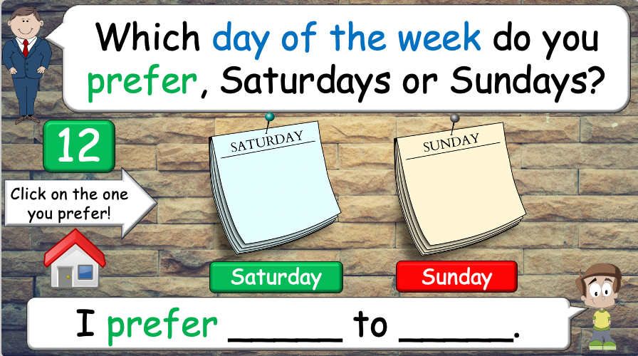 Grade 4 - ESL Lesson - Different Preferences - PowerPoint Lesson