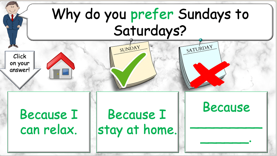 Grade 4 - ESL Lesson - Different Preferences - PowerPoint Lesson