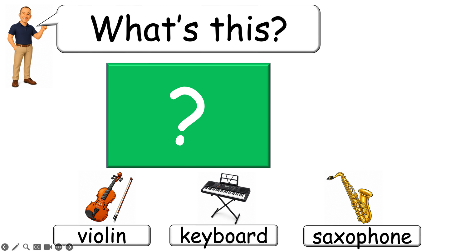 Grade 2-3 - ESL Lesson - Musical Instruments - Part 1