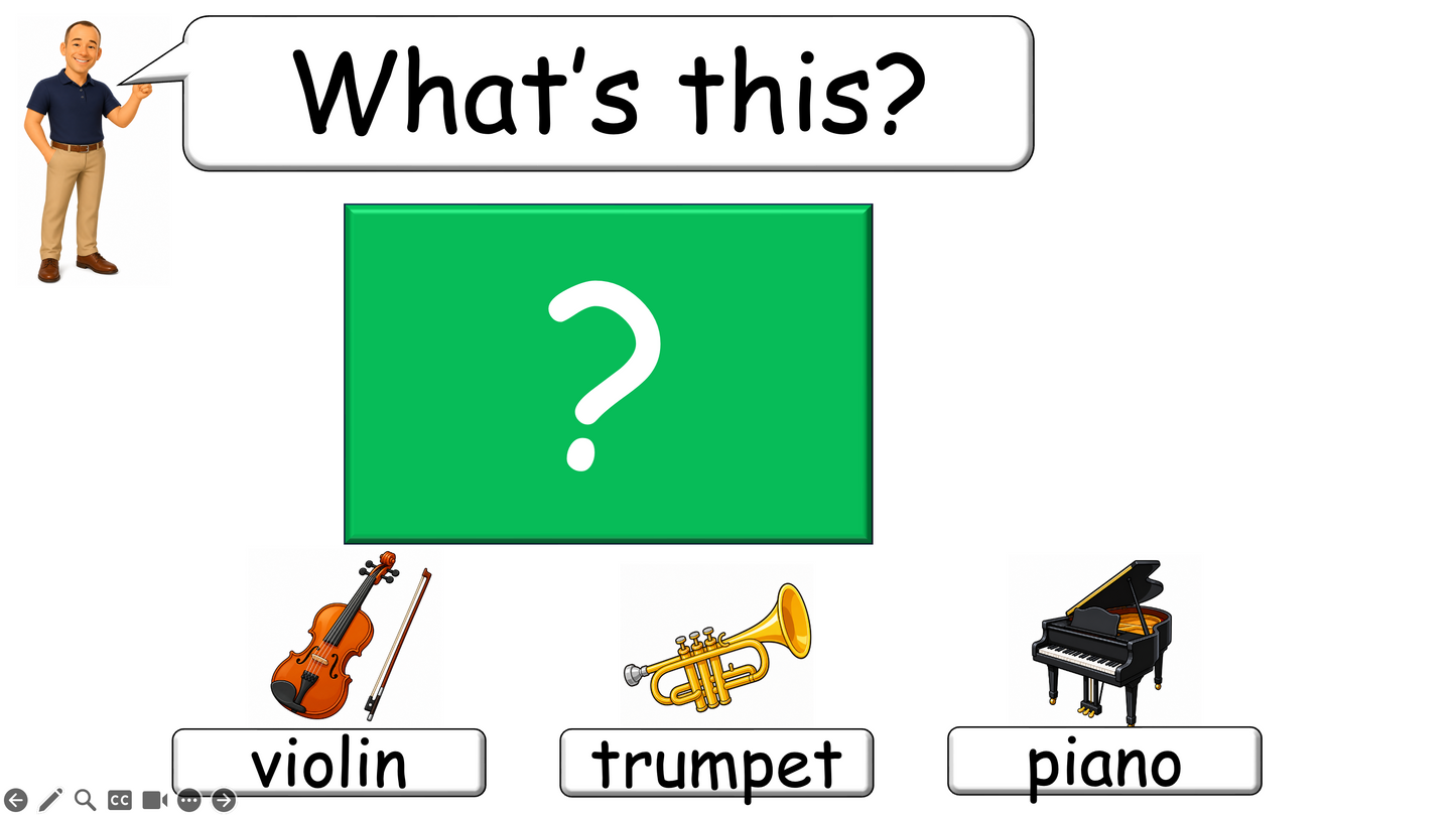 Grade 2-3 - ESL Lesson - Musical Instruments - Part 1