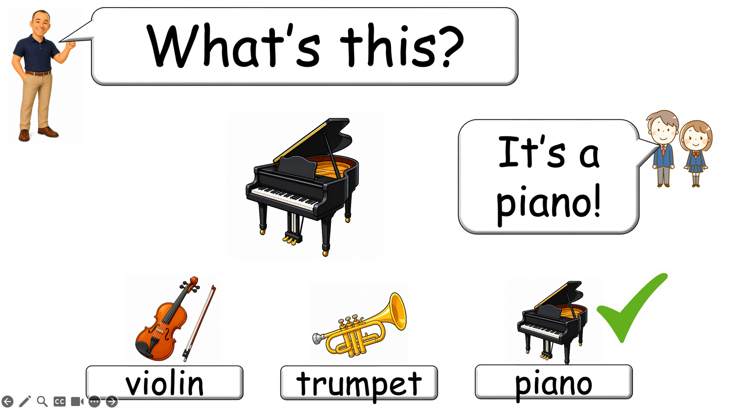 Grade 2-3 - ESL Lesson - Musical Instruments - Part 1