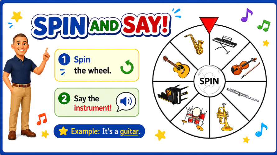 Grade 2-3 - ESL Lesson - Musical Instruments - Part 1