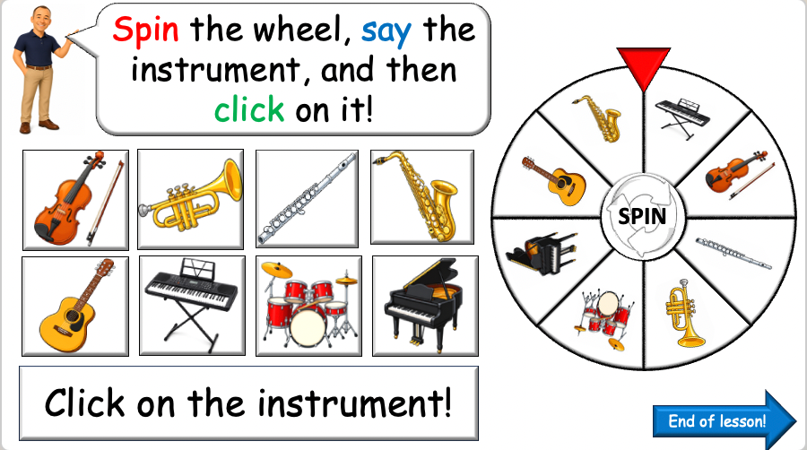 Grade 2-3 - ESL Lesson - Musical Instruments - Part 1