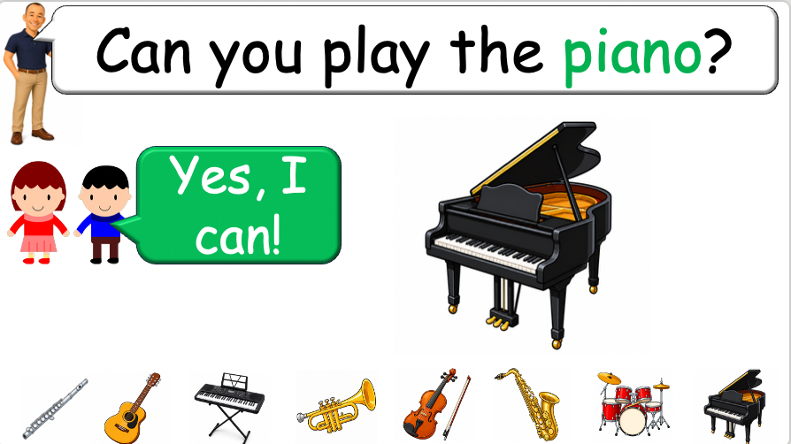 Grade 2-3 - ESL Lesson - Musical Instruments - Part 2