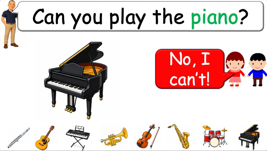 Grade 2-3 - ESL Lesson - Musical Instruments - Part 2