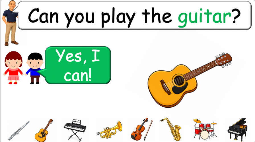 Grade 2-3 - ESL Lesson - Musical Instruments - Part 2