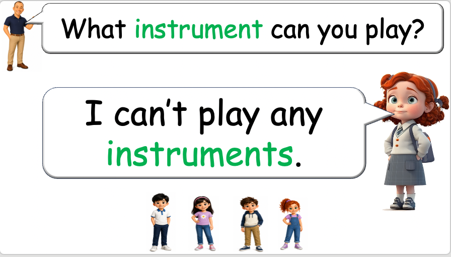 Grade 2-3 - ESL Lesson - Musical Instruments - Part 2