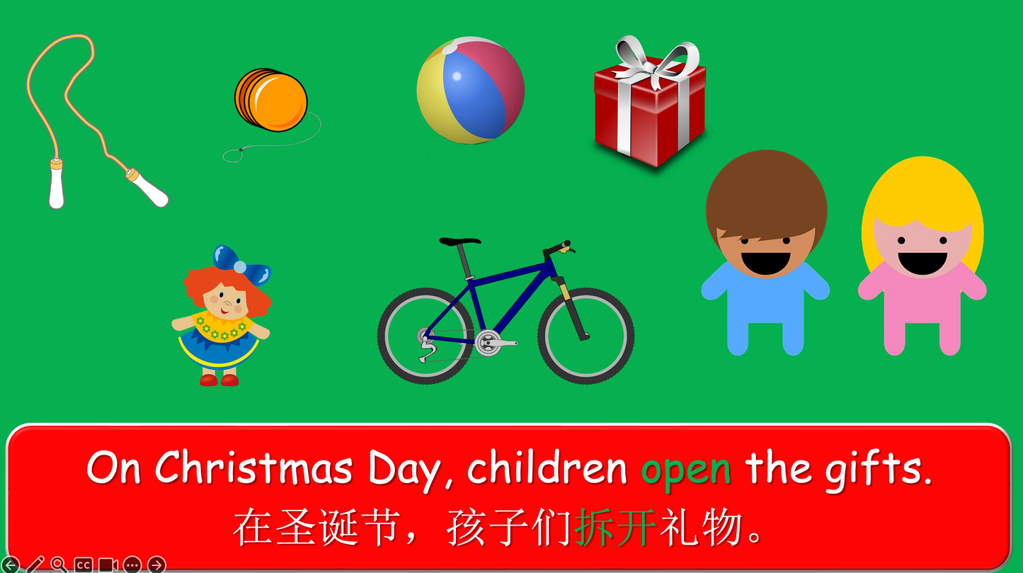 Grade 1-3 - ESL Lesson - Christmas Lesson - PowerPoint Lesson