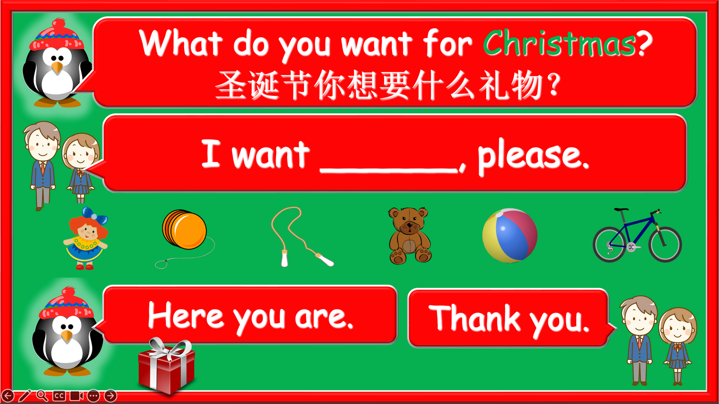 Grade 1-3 - ESL Lesson - Christmas Lesson - PowerPoint Lesson