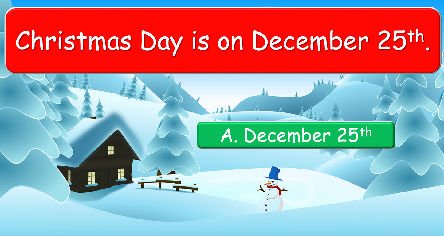 Grade 1-3 - ESL Lesson - Christmas Lesson - PowerPoint Lesson