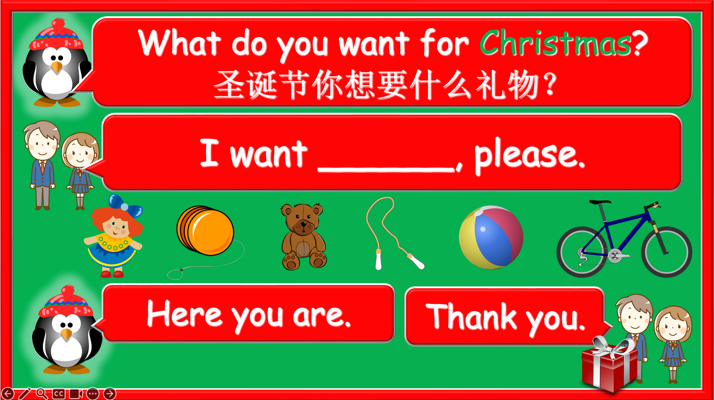 Grade 1-3 - ESL Lesson - Christmas Lesson - PowerPoint Lesson
