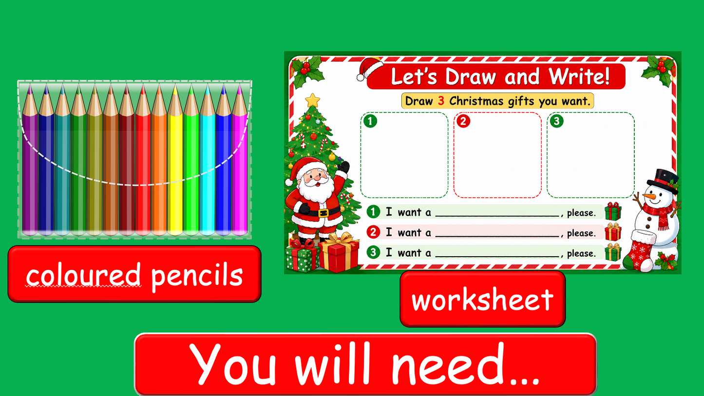 Grade 1-3 - ESL Lesson - Christmas Lesson - PowerPoint Lesson