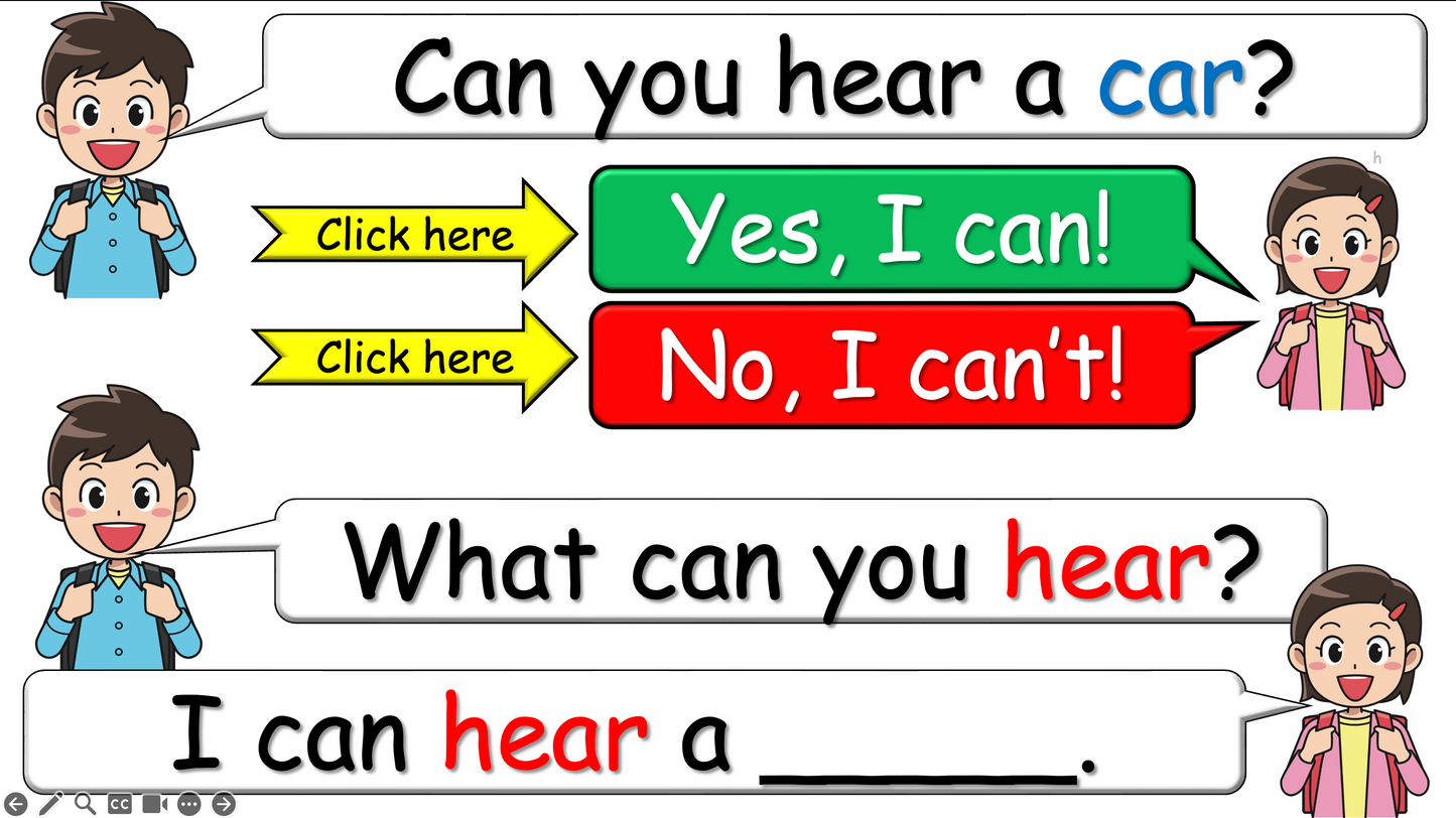 Grade 2 - ESL Lesson - Vehicles - Part 2 - What can you hear? - PowerPoint Lesson