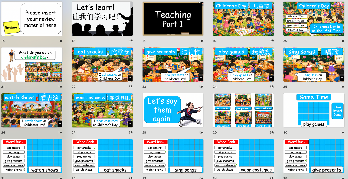 Grade 1-3 - ESL Lesson - Children's Day