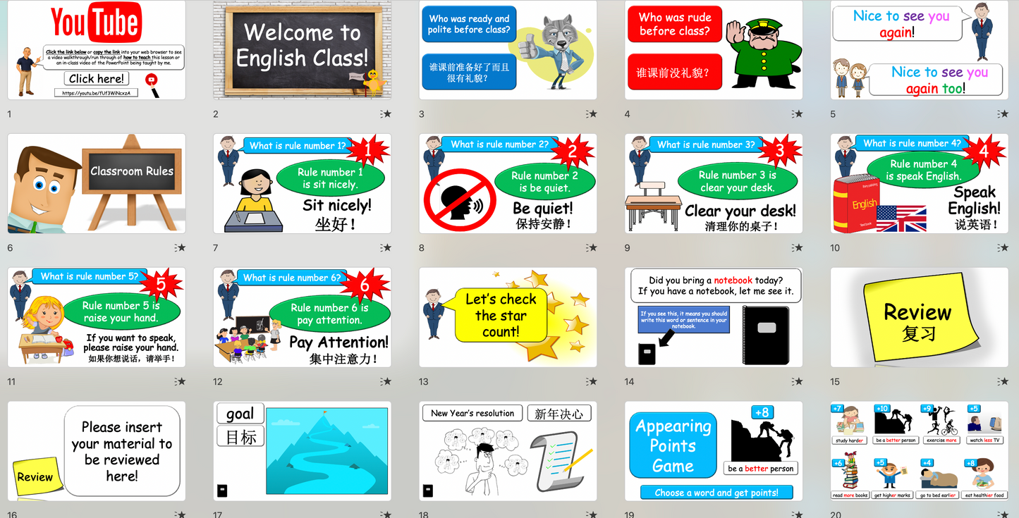 Grade 4-6 - ESL Lesson - New Year's resolutions - Part 2 - PowerPoint Lesson