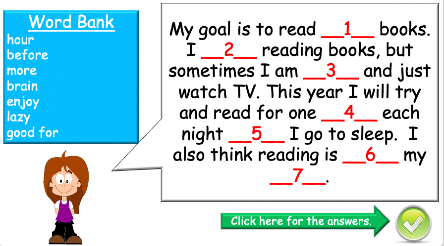Grade 4-6 - ESL Lesson - New Year's resolutions - Part 2 - PowerPoint Lesson