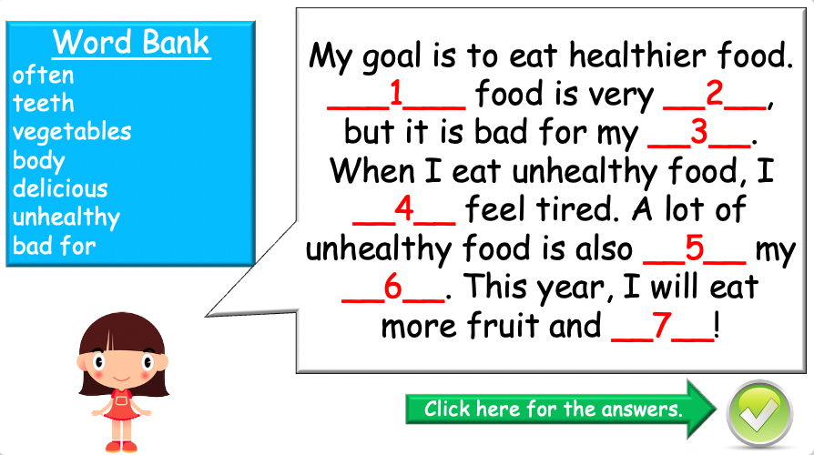 Grade 4-6 - ESL Lesson - New Year's resolutions - Part 2 - PowerPoint Lesson
