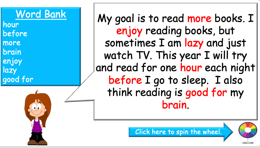 Grade 4-6 - ESL Lesson - New Year's resolutions - Part 2 - PowerPoint Lesson