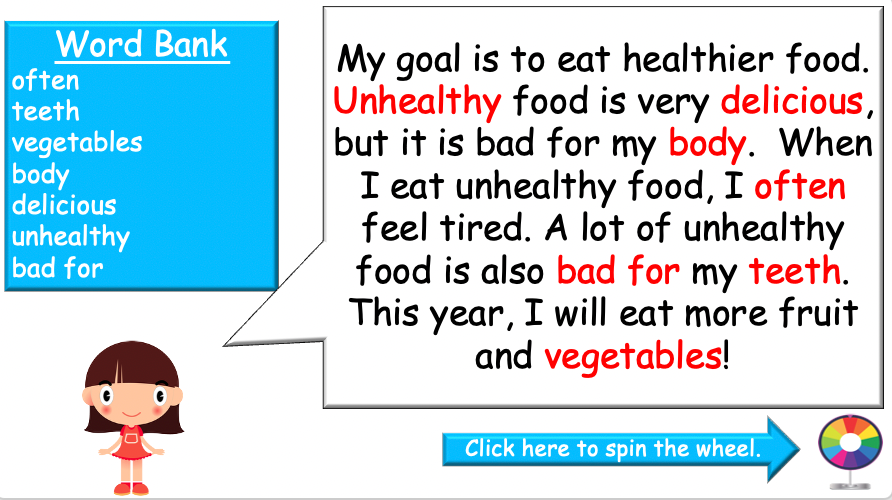 Grade 4-6 - ESL Lesson - New Year's resolutions - Part 2 - PowerPoint Lesson