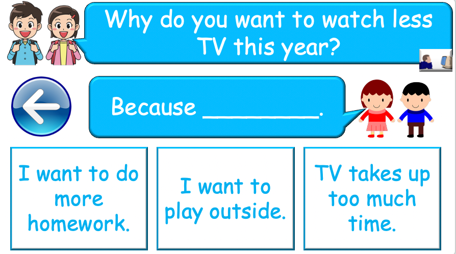 Grade 4-6 - ESL Lesson - New Year's resolutions - Part 2 - PowerPoint Lesson