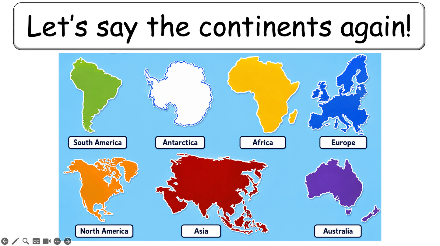 Grade 3-4 - ESL Lesson - Continents of the World