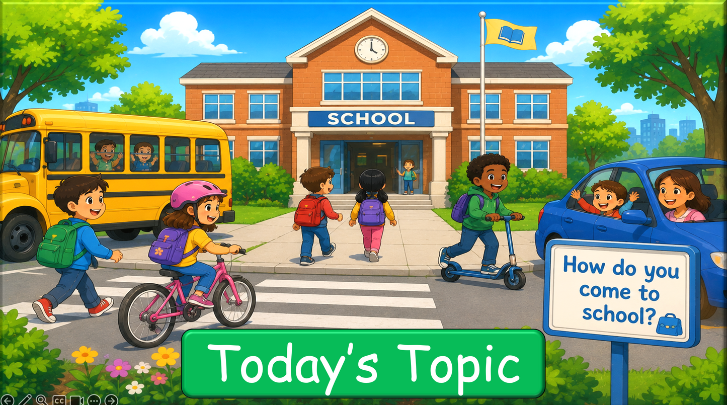 Grade 2 - ESL Lesson - How do you come to school?