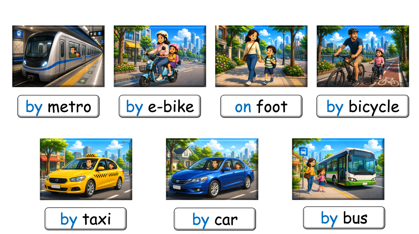 Grade 2 - ESL Lesson - How do you come to school?