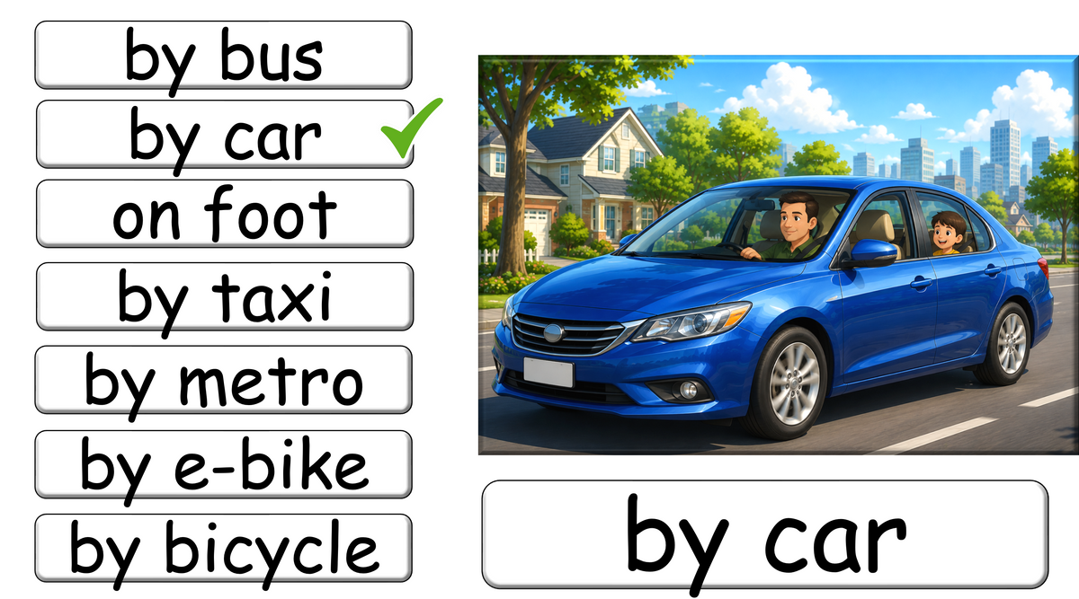 Grade 2 - ESL Lesson - How do you come to school?