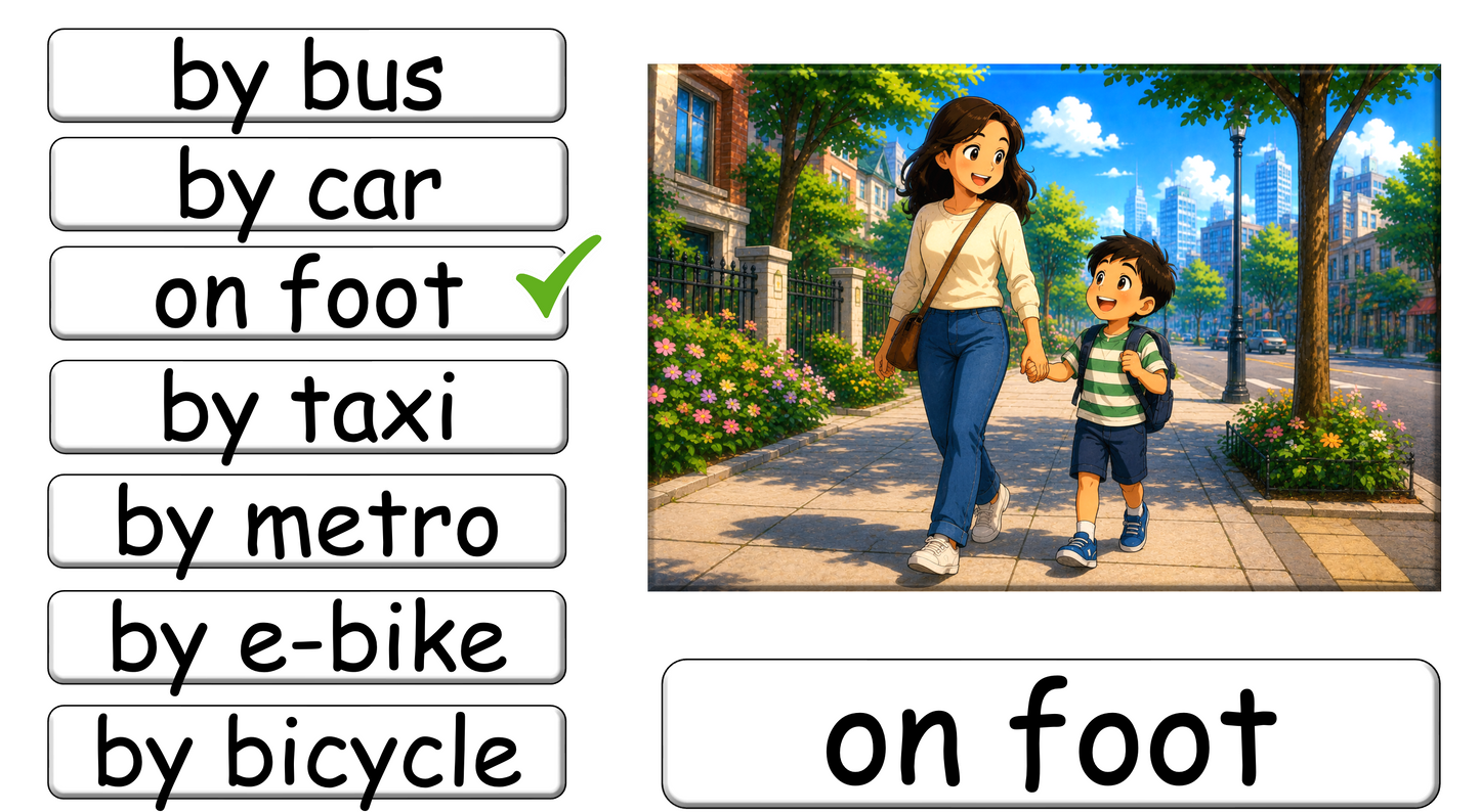 Grade 2 - ESL Lesson - How do you come to school?