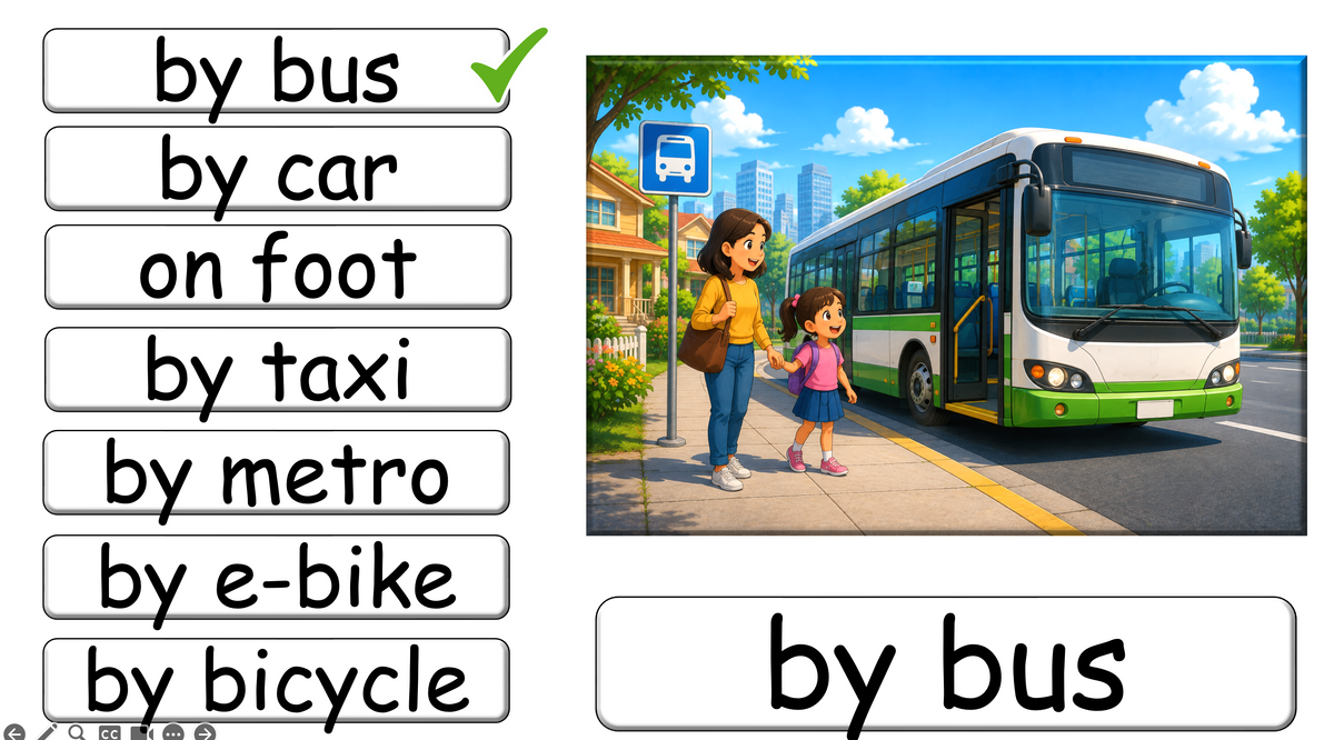Grade 2 - ESL Lesson - How do you come to school?