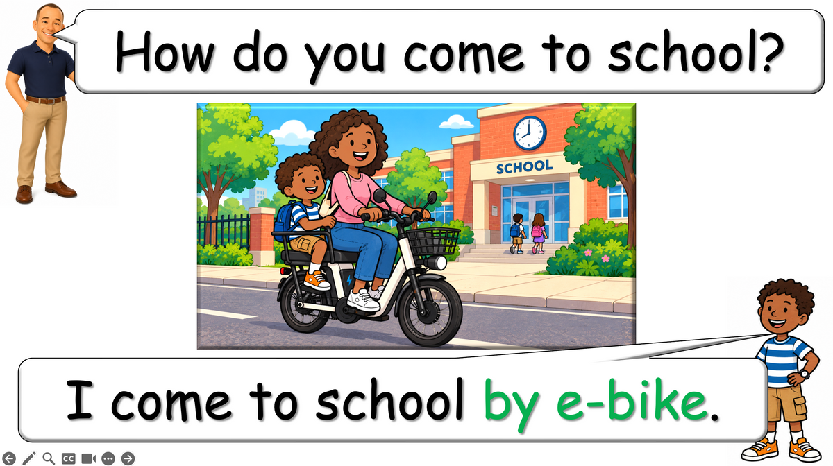Grade 2 - ESL Lesson - How do you come to school?