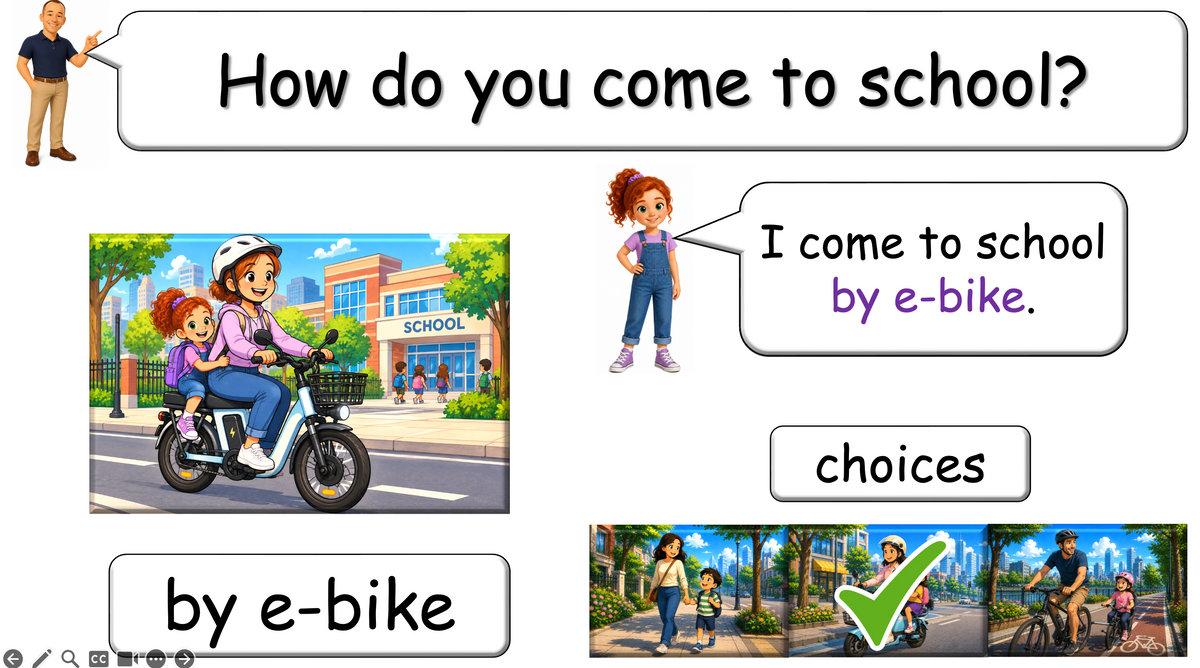 Grade 2 - ESL Lesson - How do you come to school?