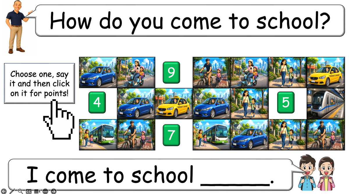 Grade 2 - ESL Lesson - How do you come to school?