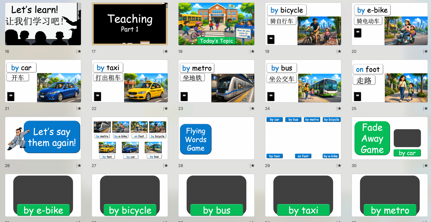 Grade 2 - ESL Lesson - How do you come to school?