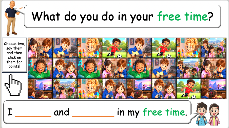 Grade 4 - ESL Lesson - Hobbies and Free Time
