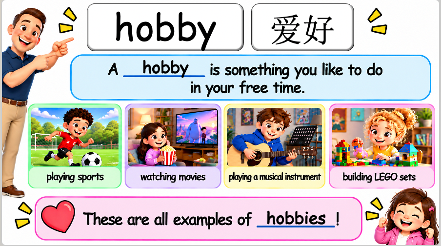 Grade 4 - ESL Lesson - Hobbies and Free Time
